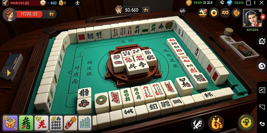 Screenshot gameplay 66D menampilkan pengalaman bermain Mahjong yang seru.