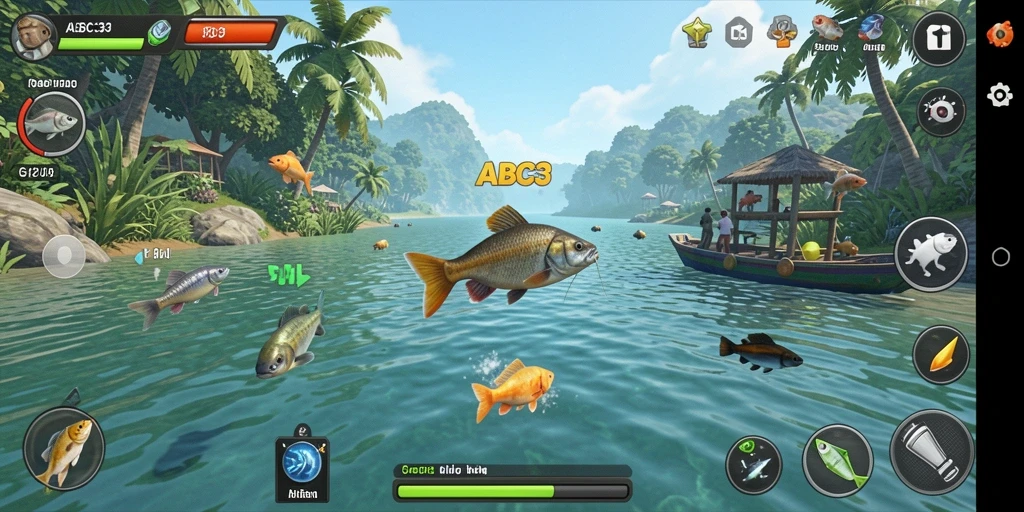Tampilan menarik dari gameplay memancing di ABC33 yang seru dan dinamis.