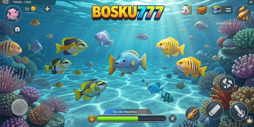 Gameplay seru menembak ikan di laut yang penuh warna.