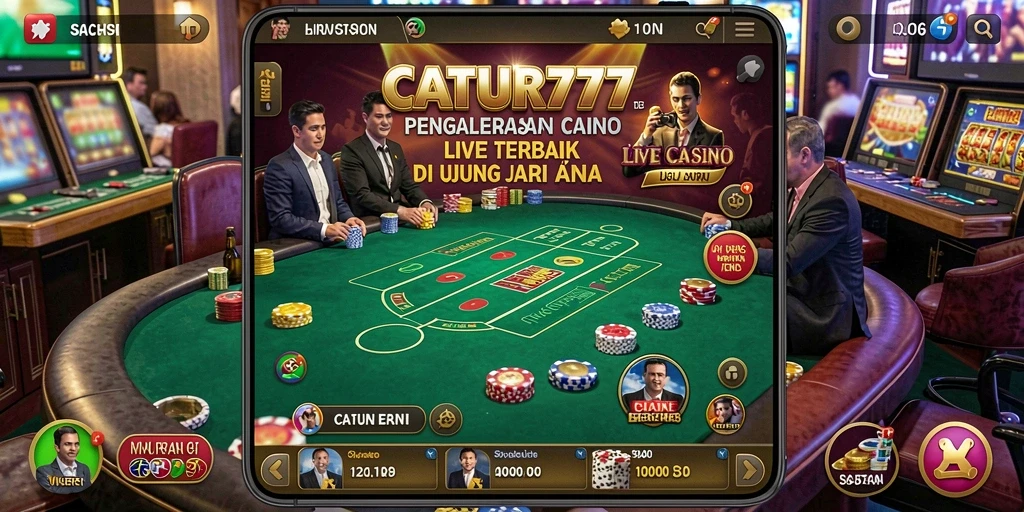 Gameplay Live Casino yang mendebarkan dan interaktif di CATUR777.