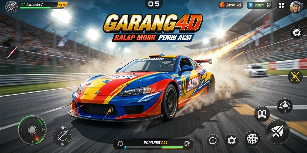 Tampilan gameplay GARANG4D yang menegangkan di lintasan balap.