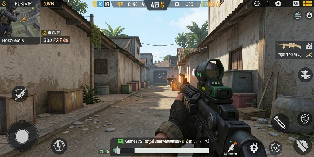 Screenshot gameplay HOKIVIP menampilkan aksi menembak yang seru dan grafis yang menawan.