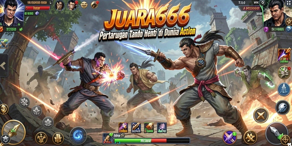 Tampilan gameplay JUARA666 yang penuh aksi dan seru.