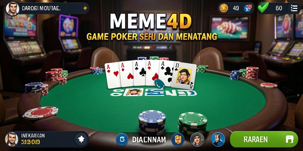 Tampilan gameplay menarik di aplikasi MEME4D.