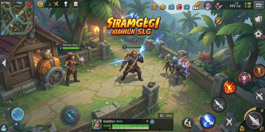 Screenshot gameplay <strong>MT966</strong> yang menunjukkan pertempuran dan strategi SLG.