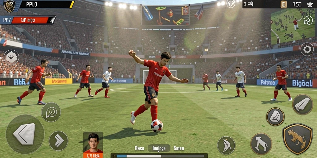 Screenshot menampilkan aksi seru dalam PP7 dengan pemain berkompetisi di lapangan.